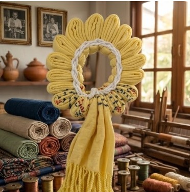 messageImage_1776767432470_0 พวงมาลัยผ้าพันคอ ( สีเหลือง ) - Image 3