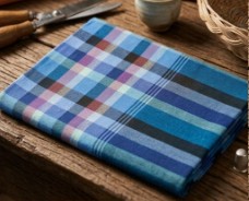 messageImage_1776858469069_0 ผ้าขาวม้า ( ลายตารางสีน้ำเงิน ) - Image 2
